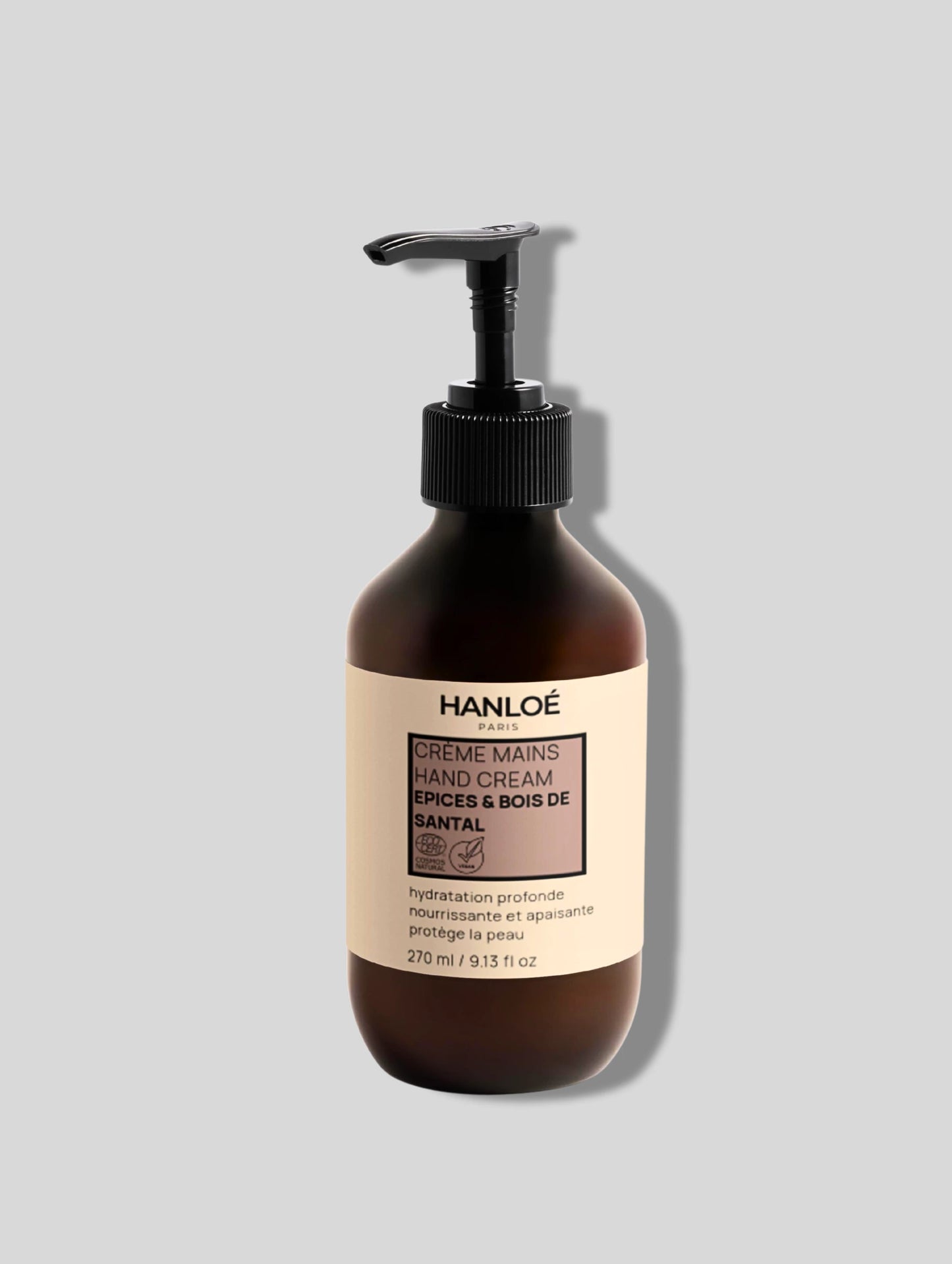 HANDCREME – Gewürze und Sandelholz – Natürliche Feuchtigkeitsversorgung und betörender Duft – 270 ml